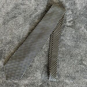 Tie Rack Men's Blue Gold Geometric Necktie, 100% Silk, Made in Italy